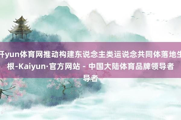 开yun体育网推动构建东说念主类运说念共同体落地生根-Kaiyun·官方网站 - 中国大陆体育品牌领导者