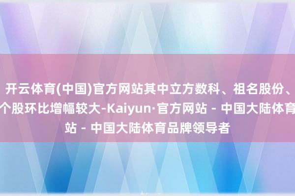 开云体育(中国)官方网站其中立方数科、祖名股份、渤海化学等个股环比增幅较大-Kaiyun·官方网站 - 中国大陆体育品牌领导者