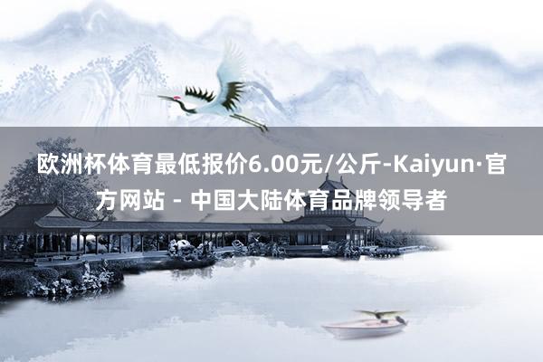 欧洲杯体育最低报价6.00元/公斤-Kaiyun·官方网站 - 中国大陆体育品牌领导者