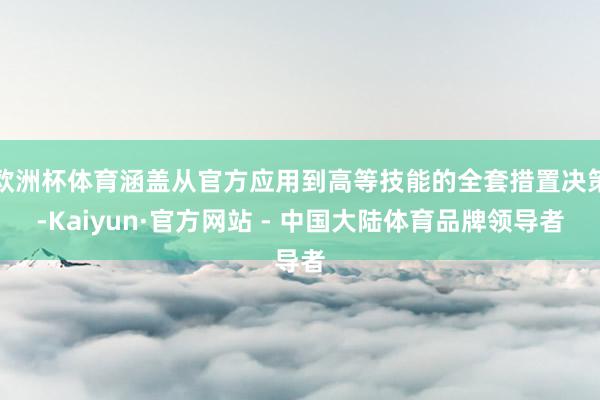 欧洲杯体育涵盖从官方应用到高等技能的全套措置决策-Kaiyun·官方网站 - 中国大陆体育品牌领导者