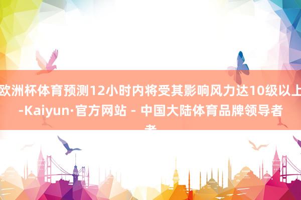欧洲杯体育预测12小时内将受其影响风力达10级以上-Kaiyun·官方网站 - 中国大陆体育品牌领导者